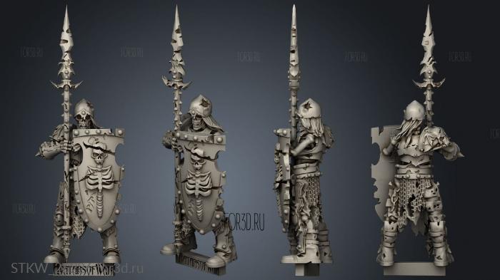 skeleton warrior spear shield 3d stl модель для ЧПУ