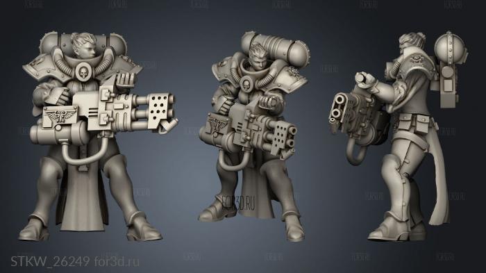 Battle Sisters with Flamethrowers Flamer Sister stl model for CNC