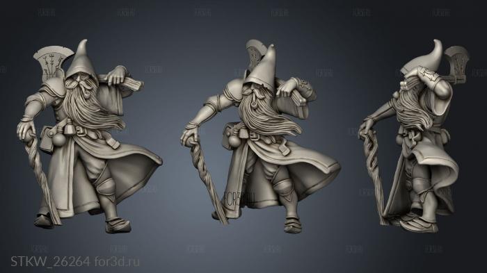 Battlemages and Spellblades Old Mage stl model for CNC