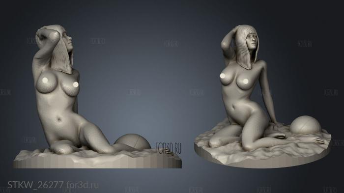 beach girl NUDE beach girl stl model for CNC