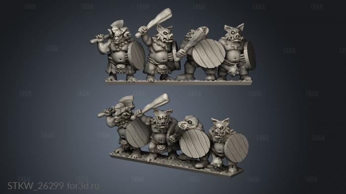 Clan Beast with Shields stl model for CNC