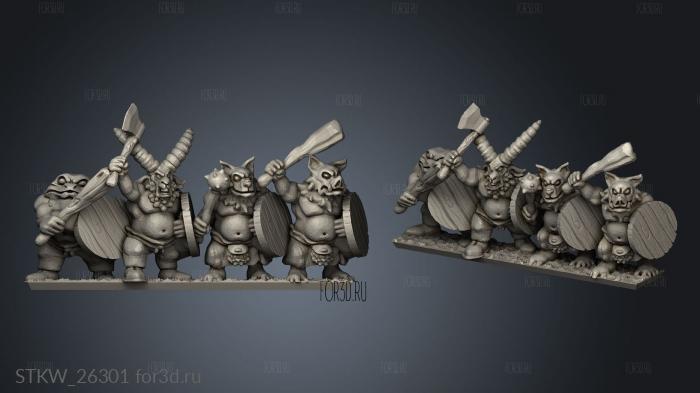 Clan Beast with Shields stl model for CNC