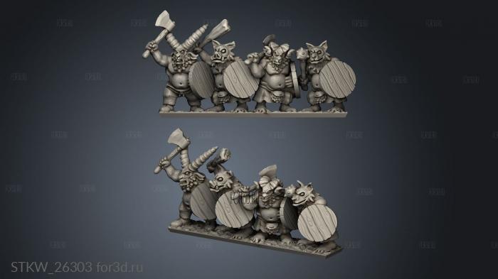 Clan Beast with Shields stl model for CNC