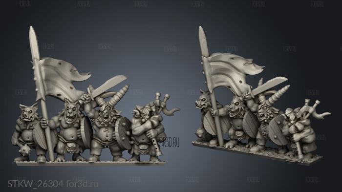 Clanbeast with Shields Command stl model for CNC