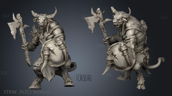 Beastmen stl model for CNC