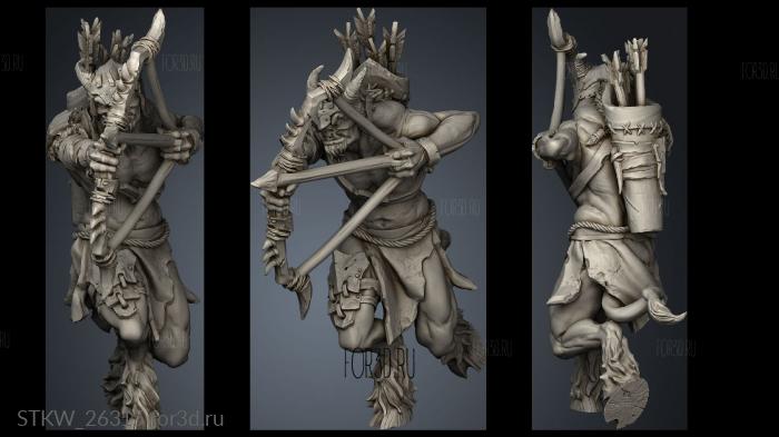 Beastmen stl model for CNC