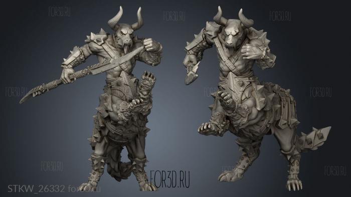 BEASTMEN CENTAURS Centaur stl model for CNC