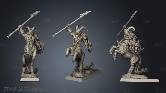 BEASTMEN CENTAURS FLAT stl model for CNC