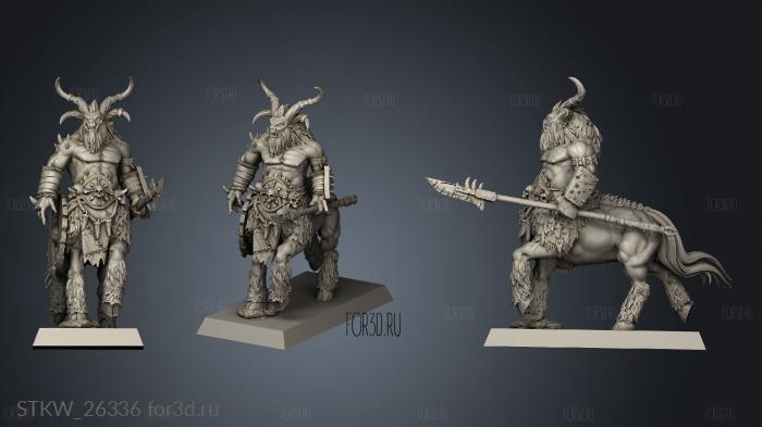 BEASTMEN CENTAURS FLAT stl model for CNC