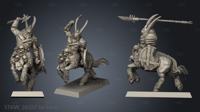 BEASTMEN CENTAURS FLAT stl model for CNC