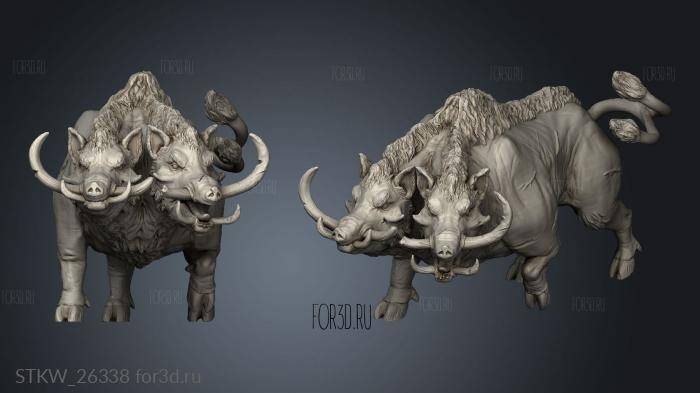 Beastmen Crazed Boars Boar stl model for CNC