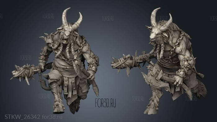 Beastmen stl model for CNC