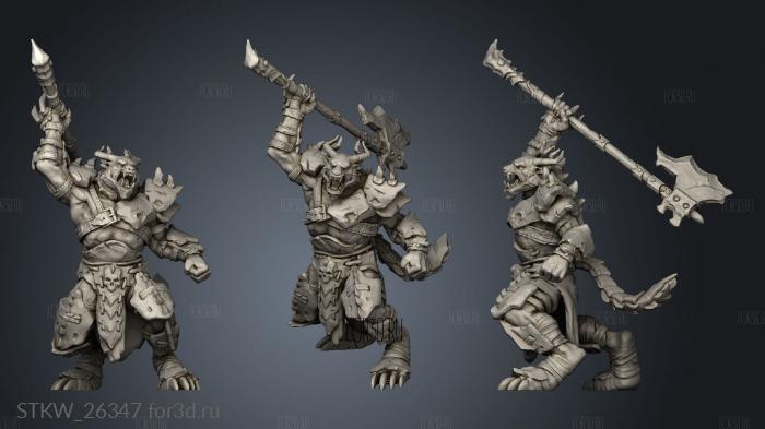 Beastmen Elites Axe stl model for CNC