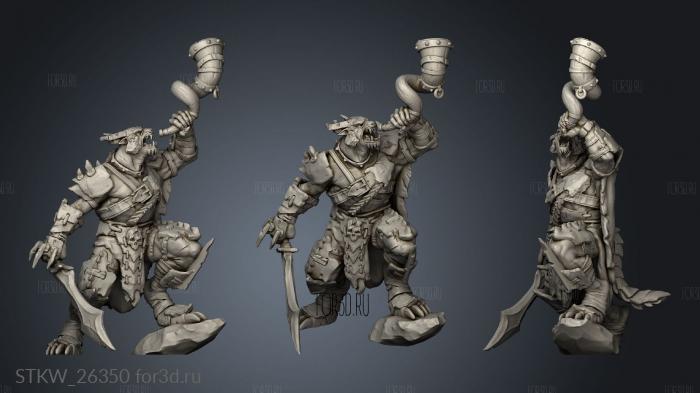 Beastmen Elites Musician stl model for CNC