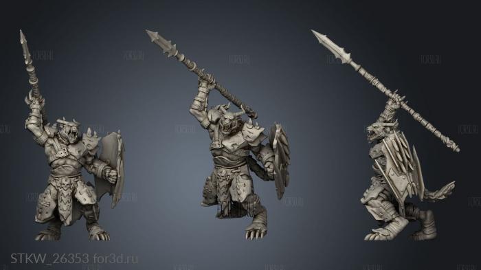 Beastmen Elites Spear stl model for CNC