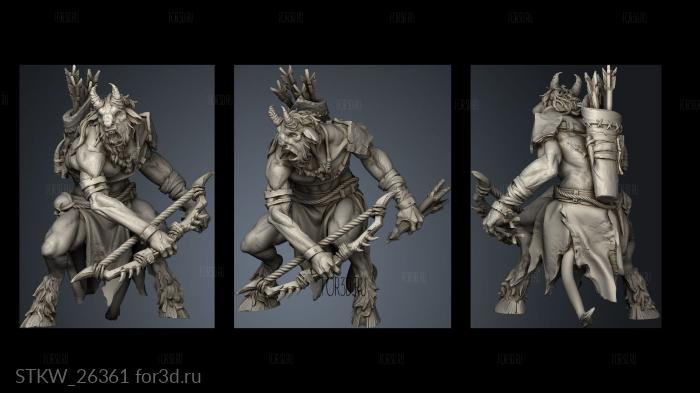 Beastmen stl model for CNC