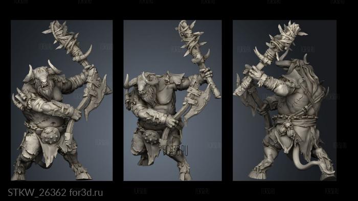 Beastmen stl model for CNC