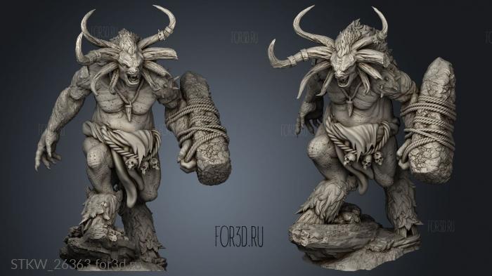 BEASTMEN gor bach stl model for CNC