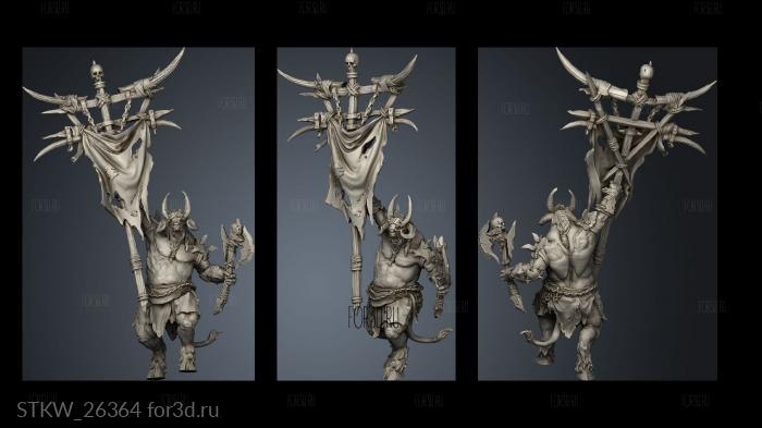 Beastmen stl model for CNC