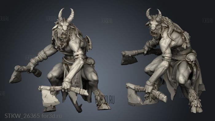 Beastmen stl model for CNC