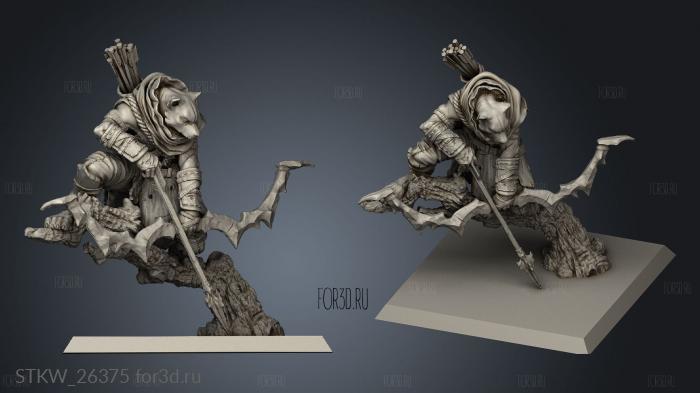 Beastmen Raid Master stl model for CNC