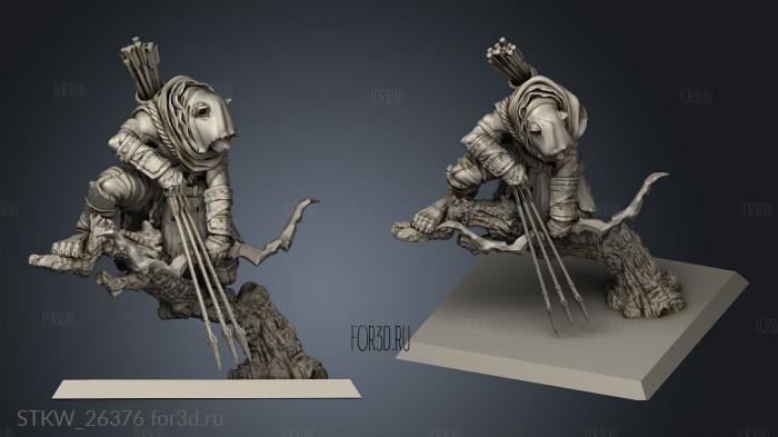 Beastmen Raid Master stl model for CNC