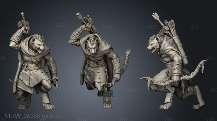 Beastmen Raiders stl model for CNC