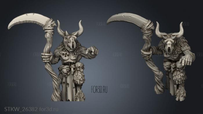 Beastmen Shaman stl model for CNC