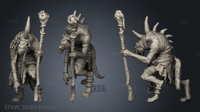 Beastmen Shaman stl model for CNC