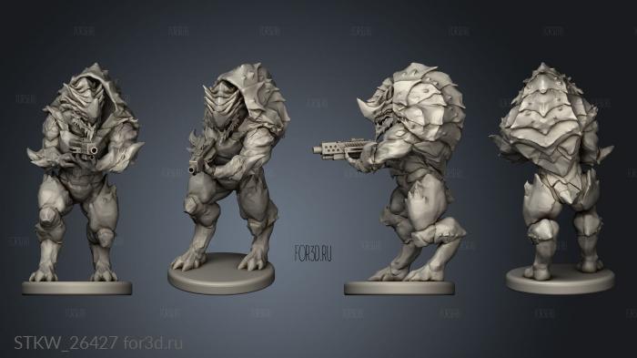 Behemoth Mass Effect exalted krogan from stl model for CNC