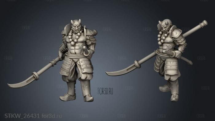 Benkei the Half Oni stl model for CNC