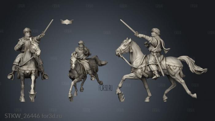 Berber Cavalry Command Horse stl model for CNC