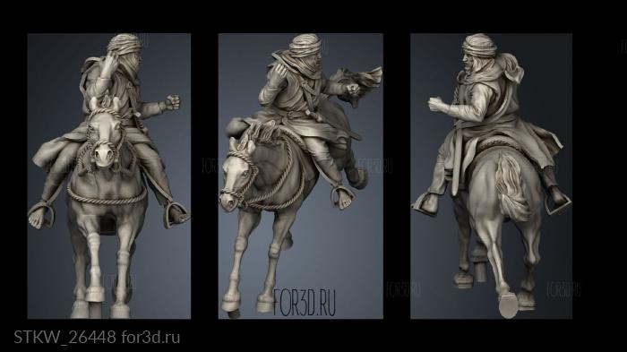 Berber Cavalry Horse stl model for CNC