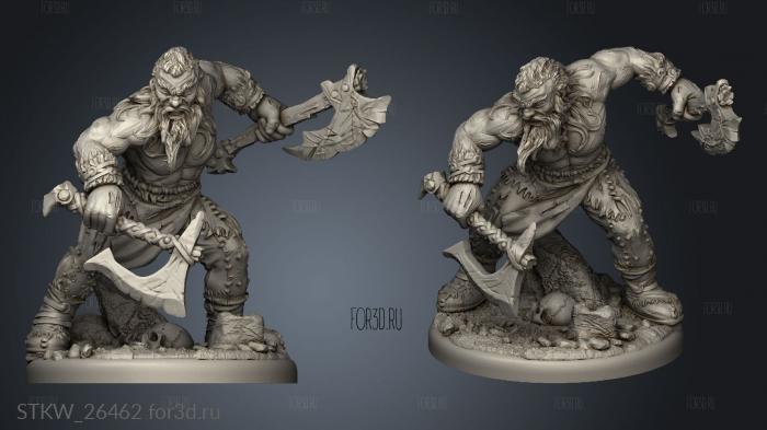 Berserker Axe stl model for CNC