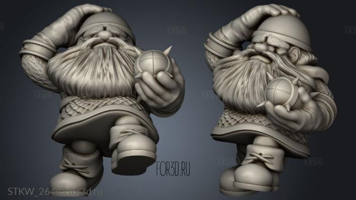 dwarf runner stl model for CNC