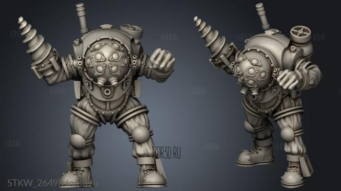 Big Daddy and little sister Bioshock stl model for CNC