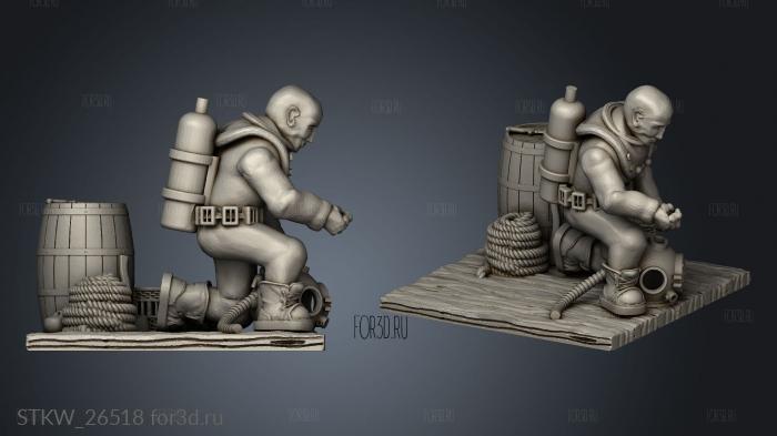 Big Mr Tong Dio Diver stl model for CNC