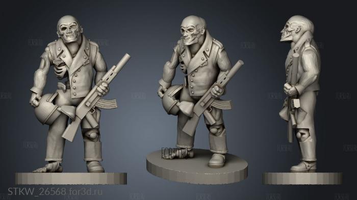 Cop Zombie stl model for CNC