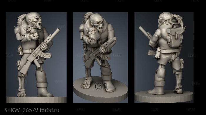 Cult Zombie stl model for CNC