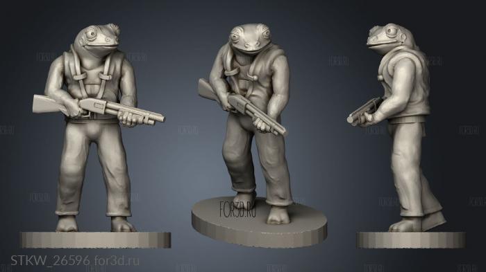 Froggie Soldier stl model for CNC
