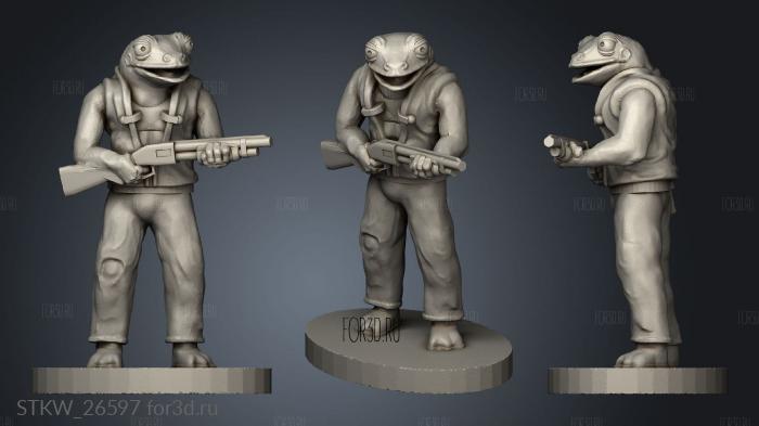 Froggie Soldier stl model for CNC
