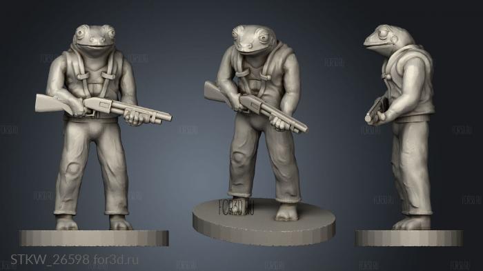 Froggie Soldier stl model for CNC