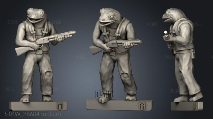 Frogger Four stl model for CNC