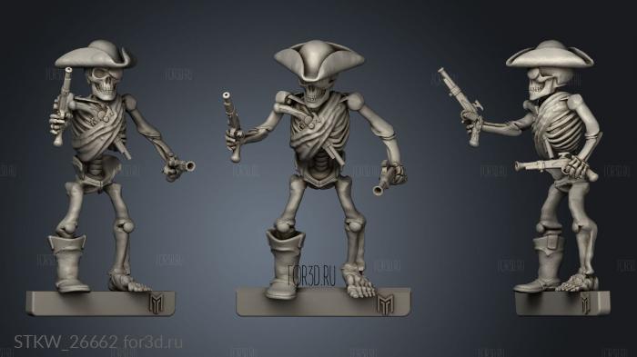 Pirate Skeleton 3d stl модель для ЧПУ