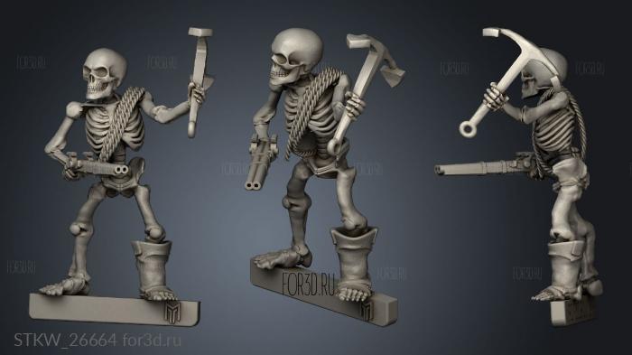 Pirate Skeleton stl model for CNC