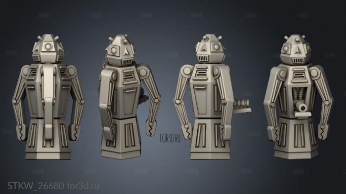 Robot Shooting stl model for CNC