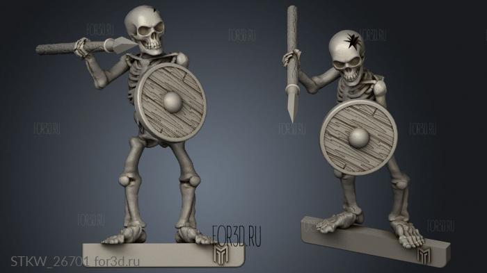 Skeleton Spear stl model for CNC