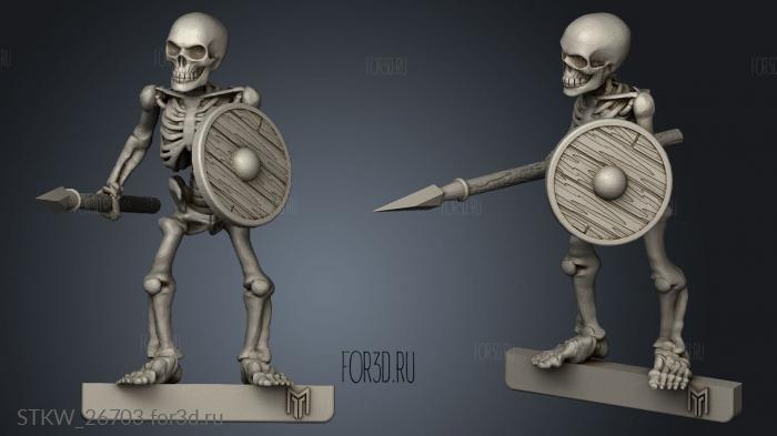 Skeleton Spear stl model for CNC