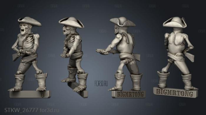 Zombie Pirate 3d stl модель для ЧПУ