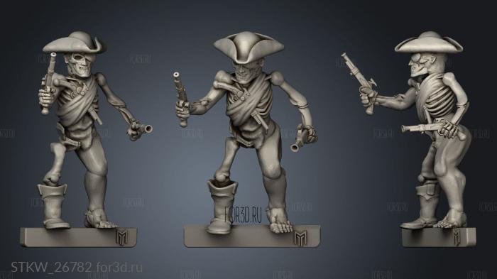 Zombie Pirate stl model for CNC